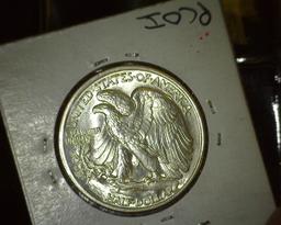 1934 D Walking Liberty Half Dollar, Super Brilliant.