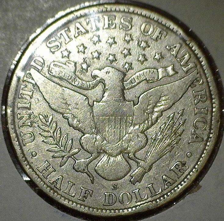 1907-S Barber Half Dollar