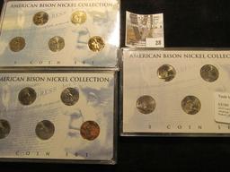 (3) Complete "American Bison Nickel Collection(s)" in holders. All include colorized, Holographic, 2