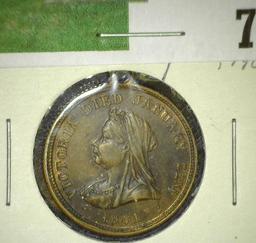 "Victoria Died Jan.22nd/1901", "Edward VII and Alexandra/1901", AU, looped. 21mm.