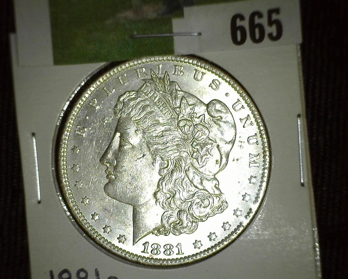 1881 O Morgan Silver Dollar. Lots of luster.