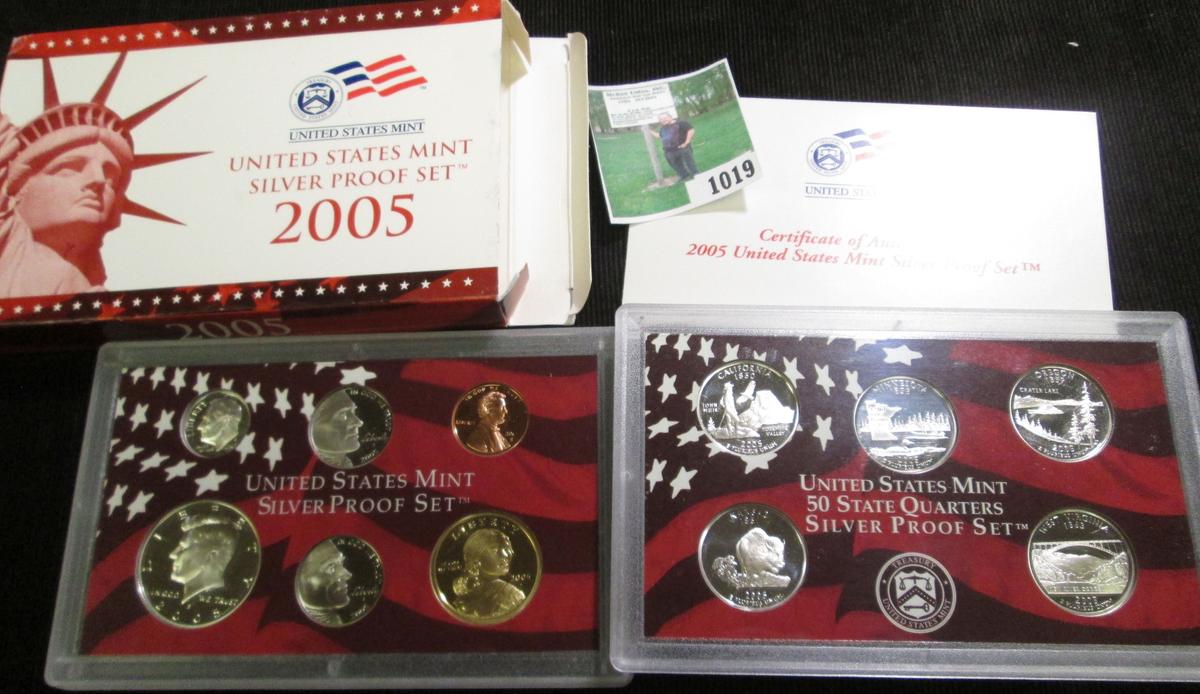 2005 S U.S. Silver Proof Set. (10 pcs.).