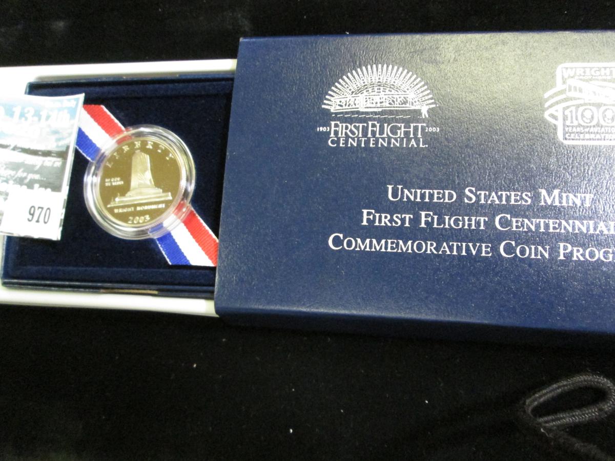 2003 P U.S. Mint First Flight Centennial Proof Half Dollar in original box of issue.with C.O.A.