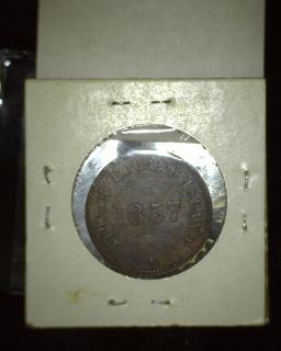 1857 Prince Edward Island  Bank Token- " Self Government And Free Trade"