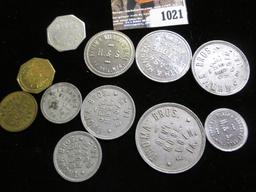 Collection of (11) different Good For Tokens. Includes Audubon, Elgin, Exira & Fort Dodge, Iowa, & F