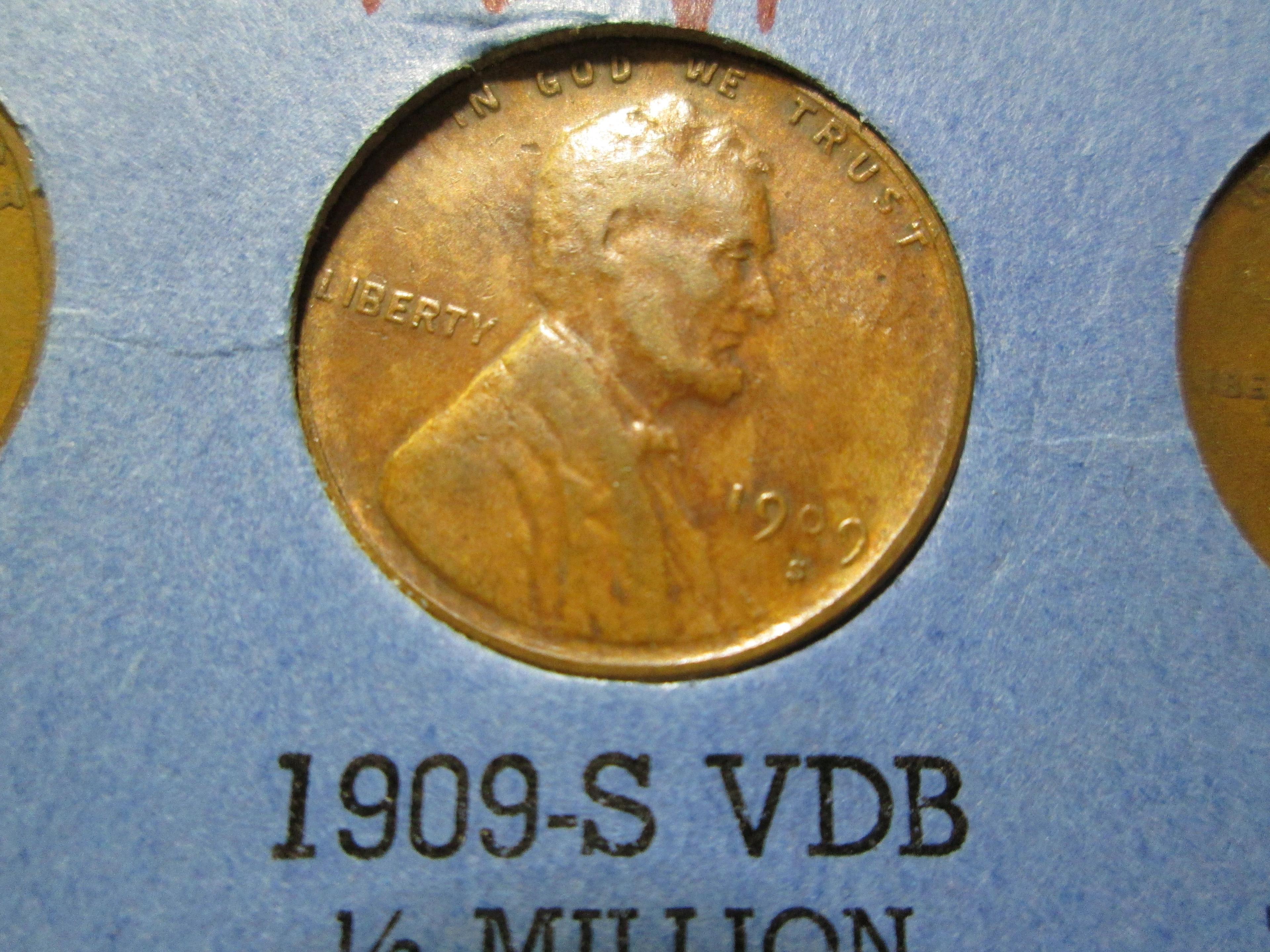 1909-40 Nearly Complete Set of Lincoln Cents, the 1909 S VDB appears to have an added mint mark, the