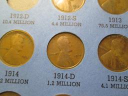 1909-40 Nearly Complete Set of Lincoln Cents, the 1909 S VDB appears to have an added mint mark, the