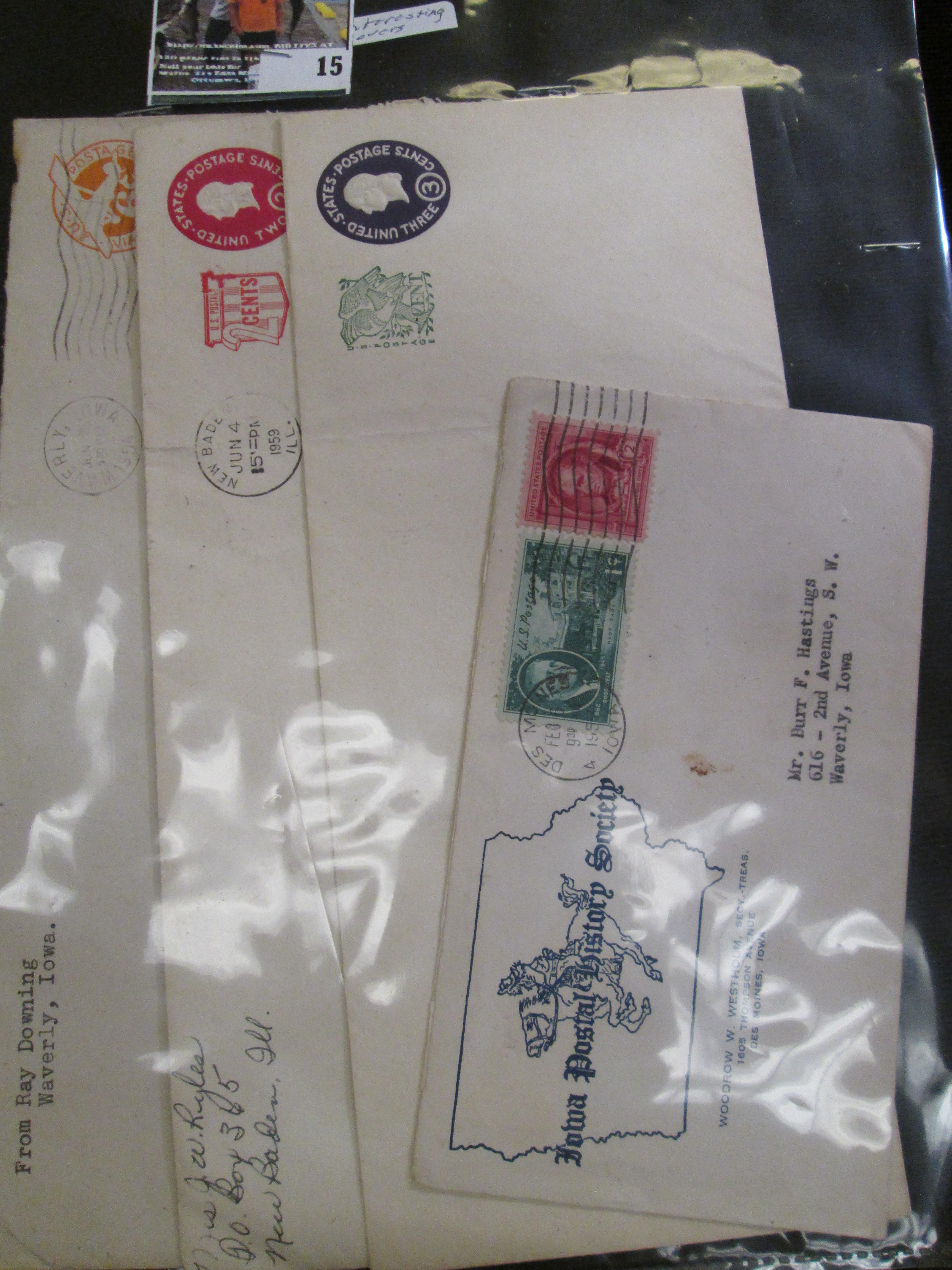 (4) Interesting old 1950 era Covers with Stamps.