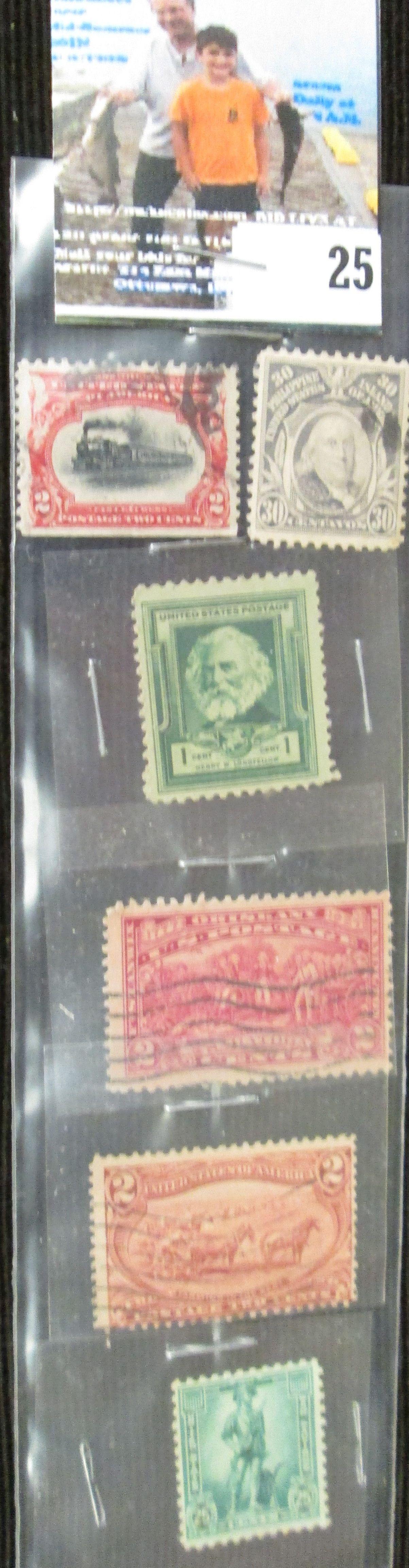 (6) Higher catalog value U.S. Stamps.