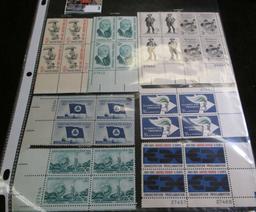 (8) Mint condition Blocks of 4 Postage Stamps.