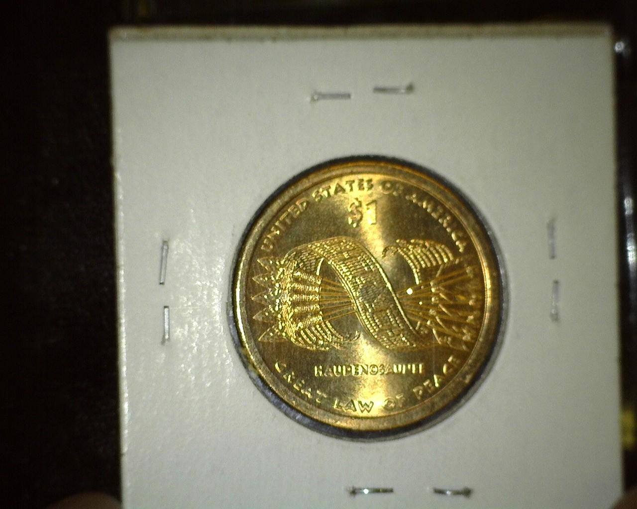 2010 P Native American "Golden" Dollar, Gem BU.