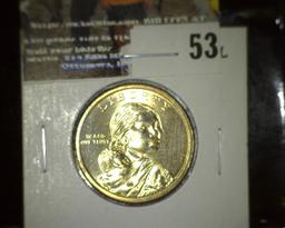 2010 P Native American "Golden" Dollar, Gem BU.