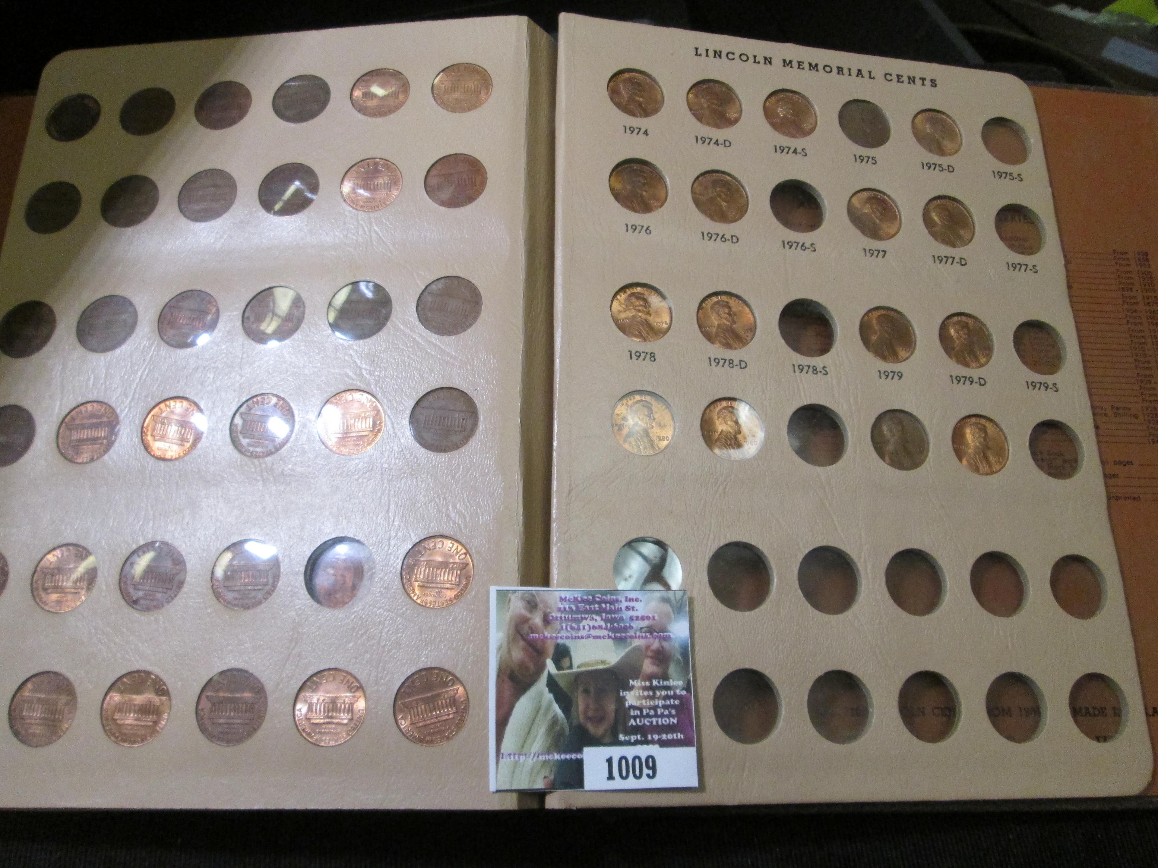 Dansco World Coin Library Album with a partial Set of 1909-81 Lincoln Cents. Lots of Semi-key date c