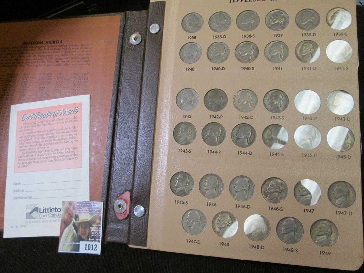 1938-2011 P Complete Set of Jefferson Nickels including the Proofs and lots of BU early date coins.