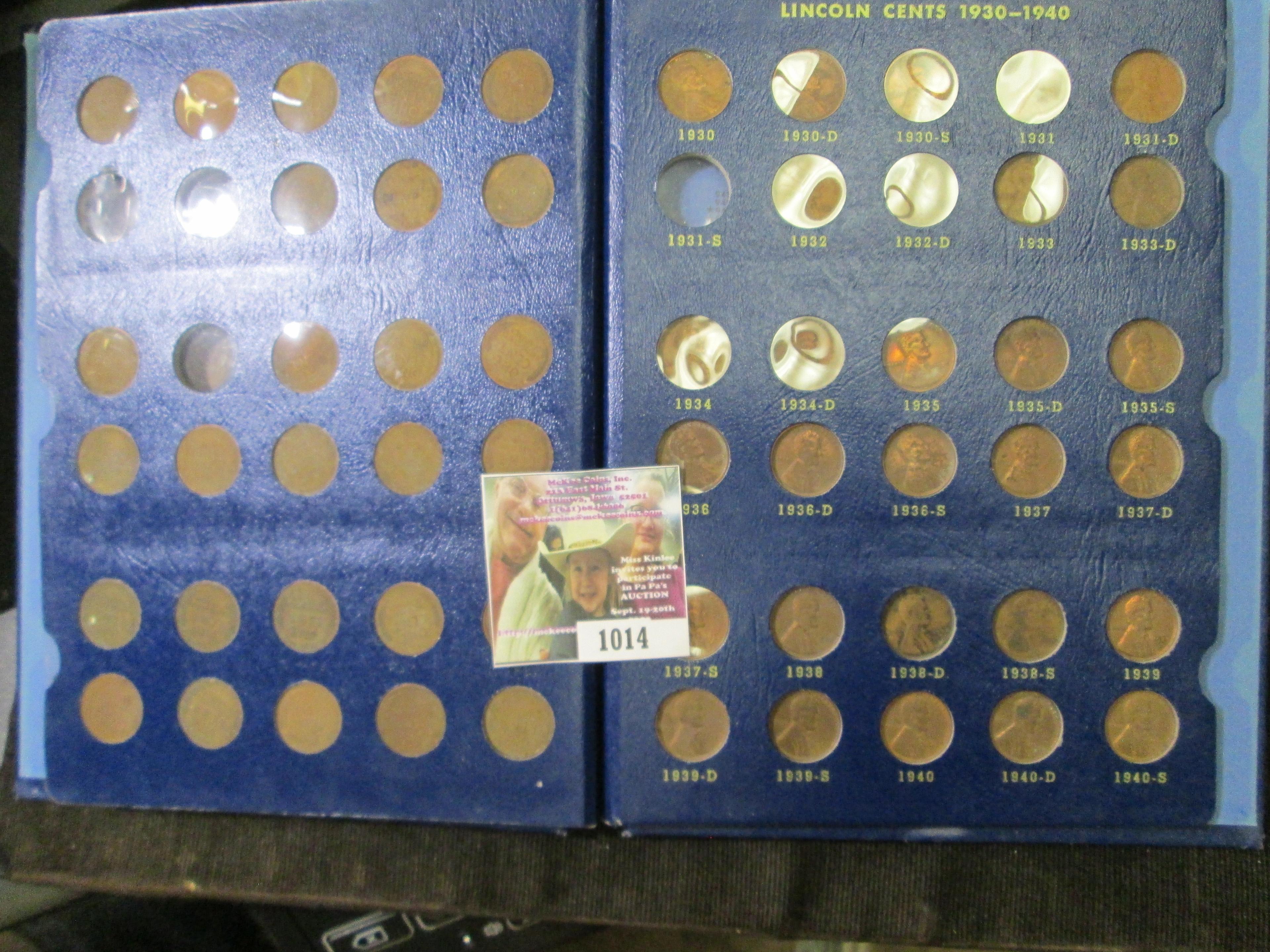 1909-40 Partial Set of Lincoln Cents in a Deluxe Whitman album. Lots of semi-key dates.