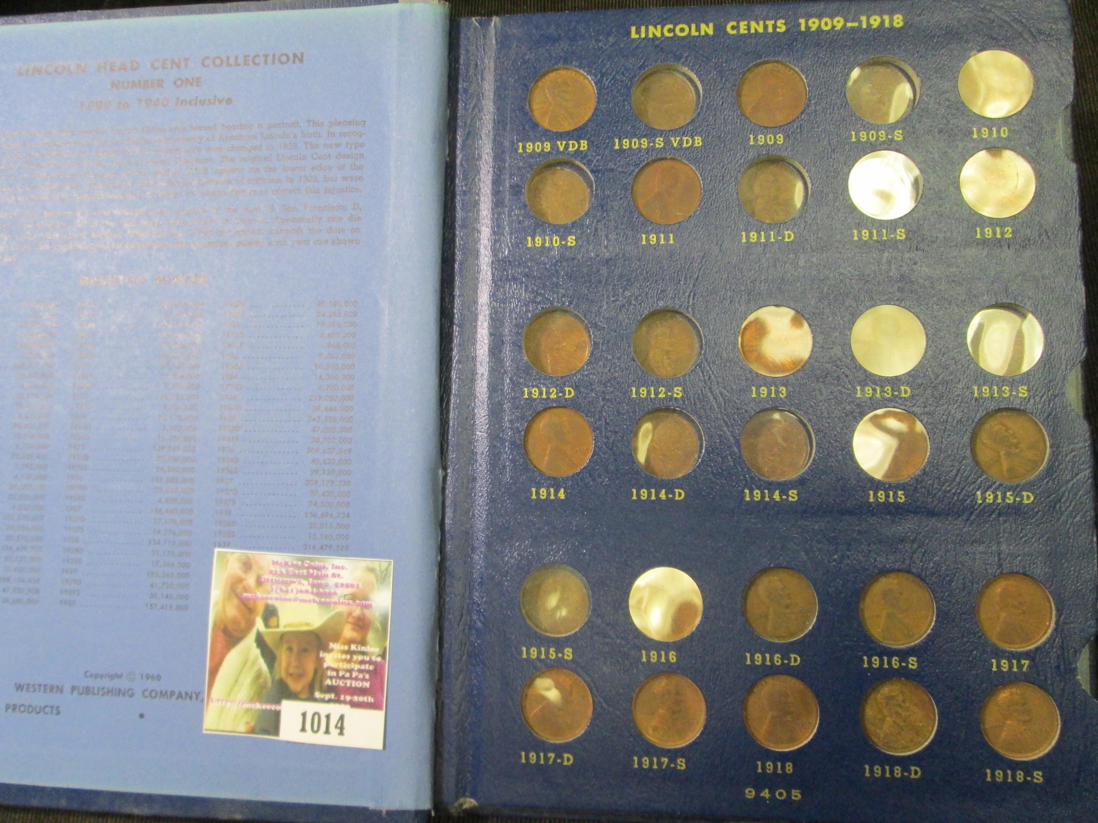 1909-40 Partial Set of Lincoln Cents in a Deluxe Whitman album. Lots of semi-key dates.