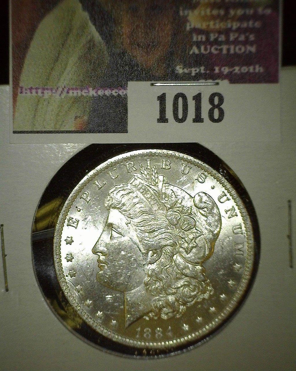 1884 O Morgan Silver Dollar, Brilliant Uncirculated.