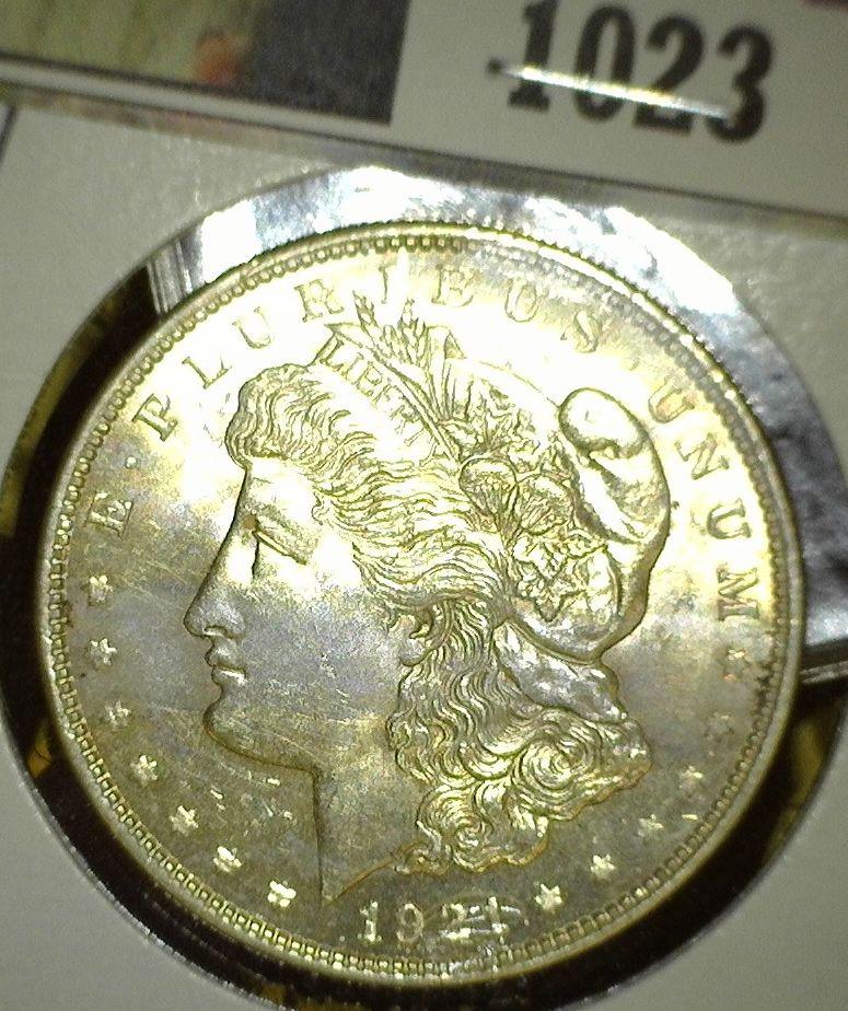 1921 D Morgan Silver Dollar, Brilliant Uncirculated.