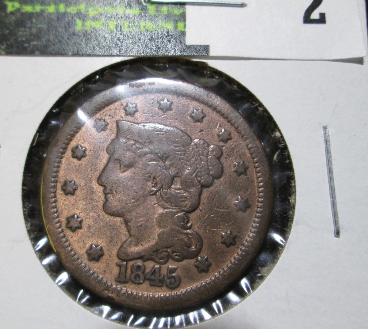 1845 Braided Hair Large Cent