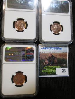 2010. 2011, And 2012 Canadian Small Cents Graded Ms 66 Red.  In The Ngc Coin Catalog Each Coin Books