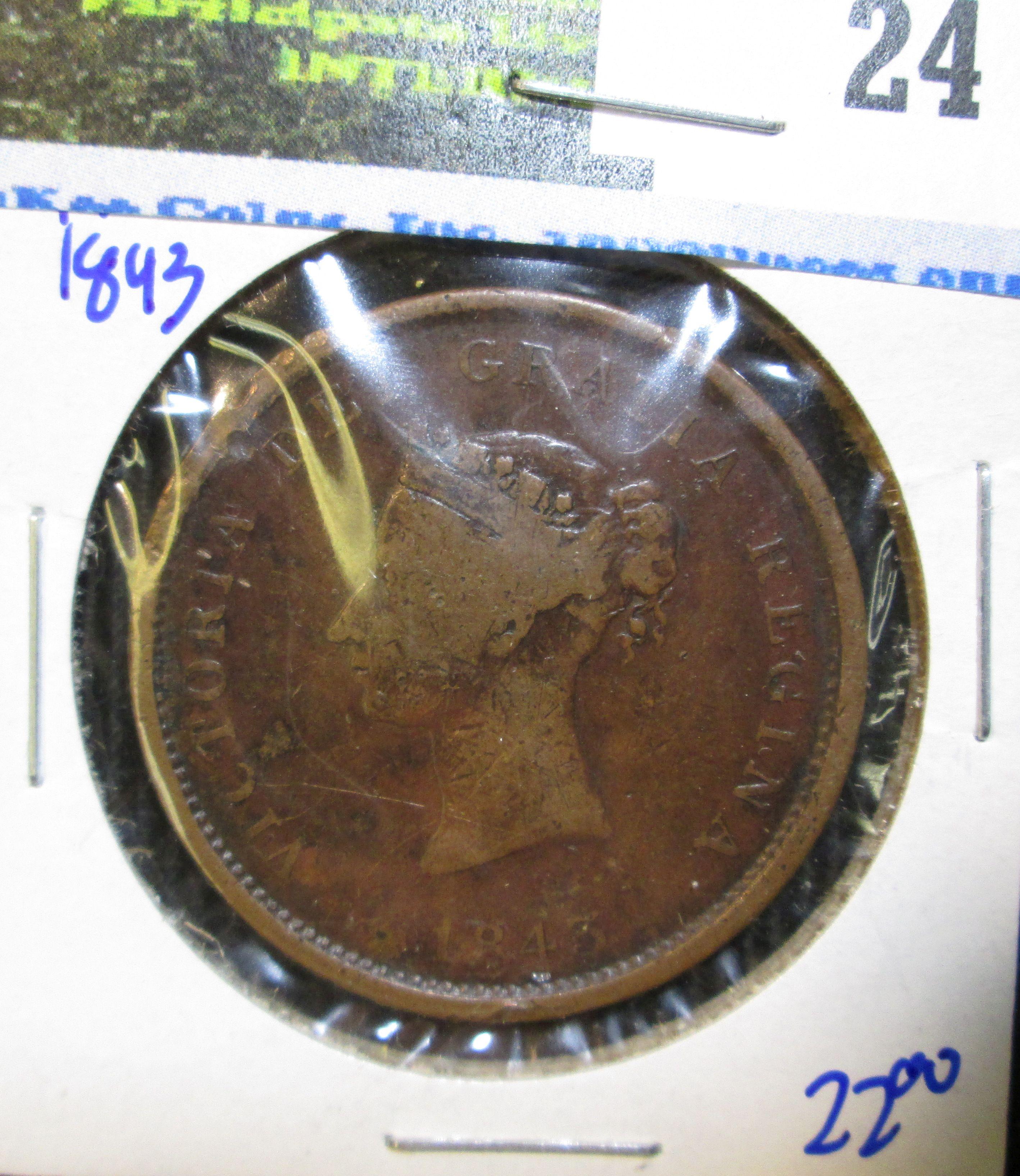 New Brunswick 1843 Large Cent