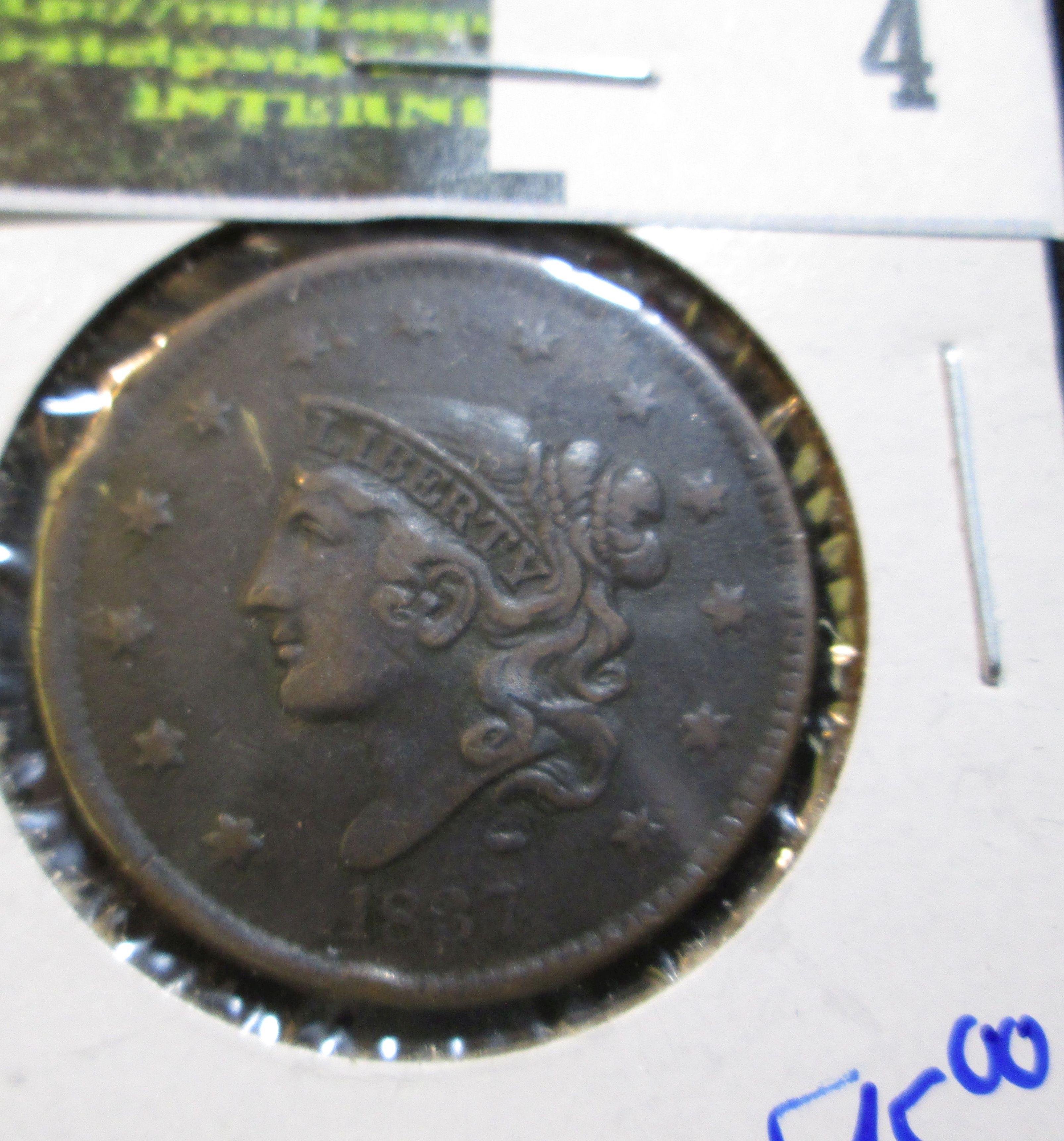 Upgrade 1837 Coronet Head Large Cent