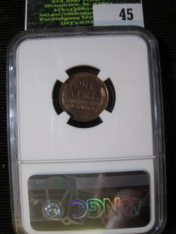 1941-S Wheat Cent Graded Ms 66 Reddish Brown By Ngc