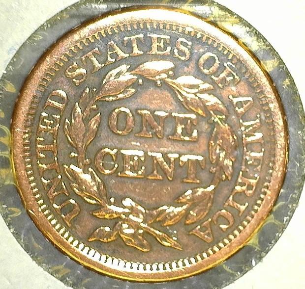 1853 Braided Hair Large Cent