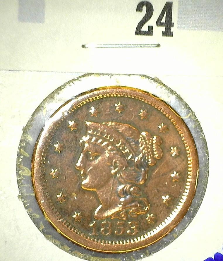 1853 Braided Hair Large Cent