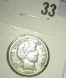 1914 P Barber Dime