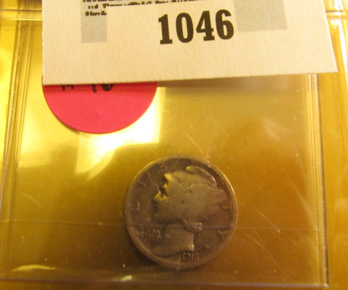 1916-D mercury dime designated ALTERED MINT MARK by NGC, sold as is for education purposes only