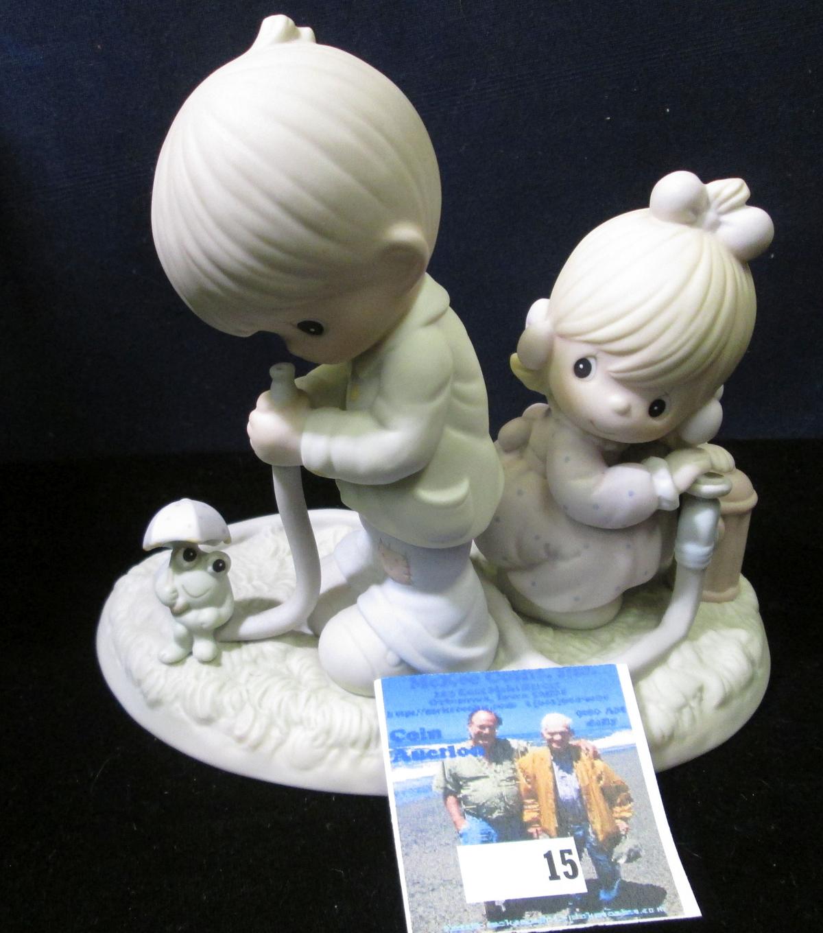 1989 "Precious Moments There Shall Be Showers of Blessings" Porcelain Figurine, #522090.