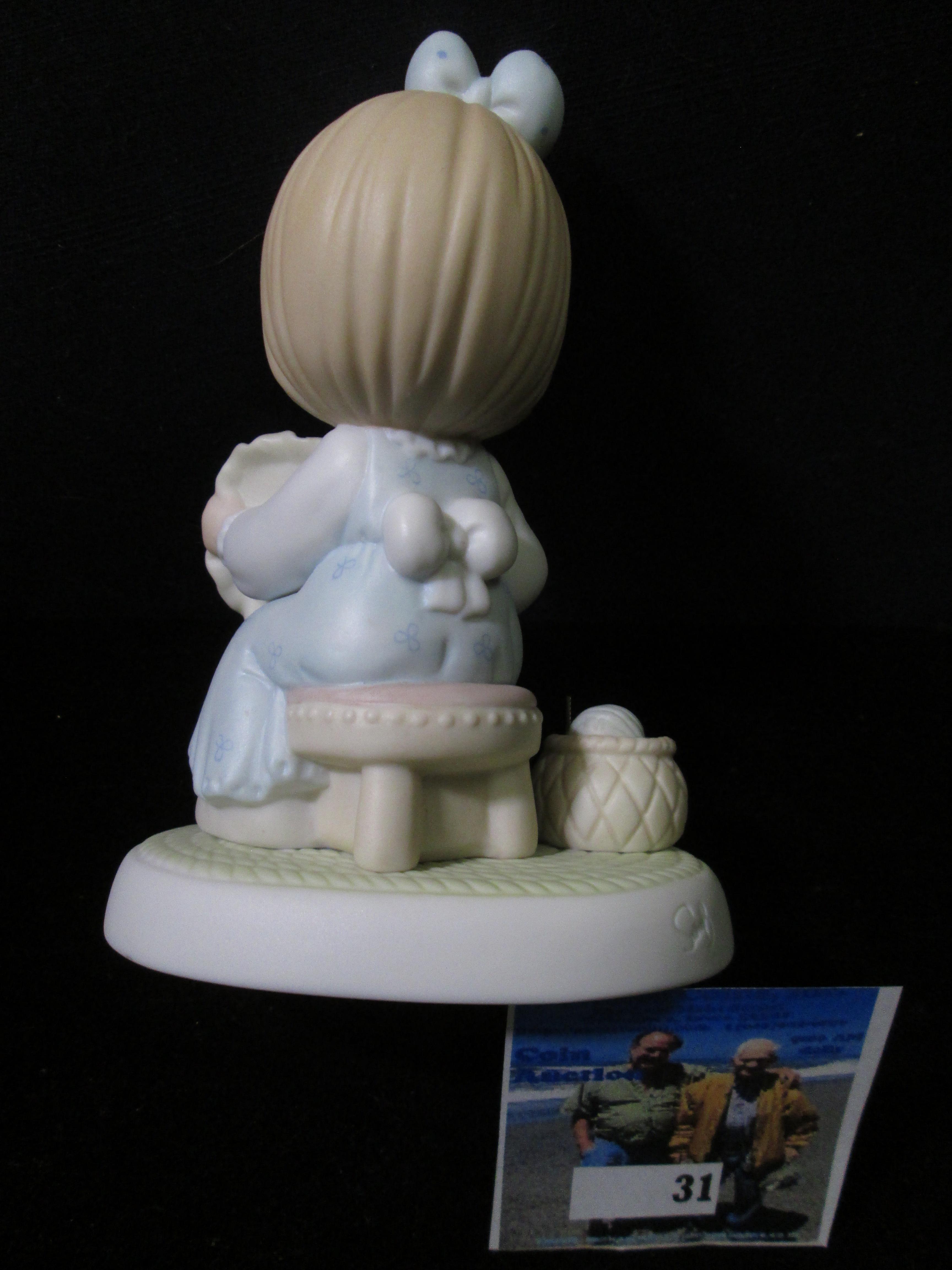 1993 "Precious Moments The Lord is Counting on You" Porcelain Figurine, #531707.