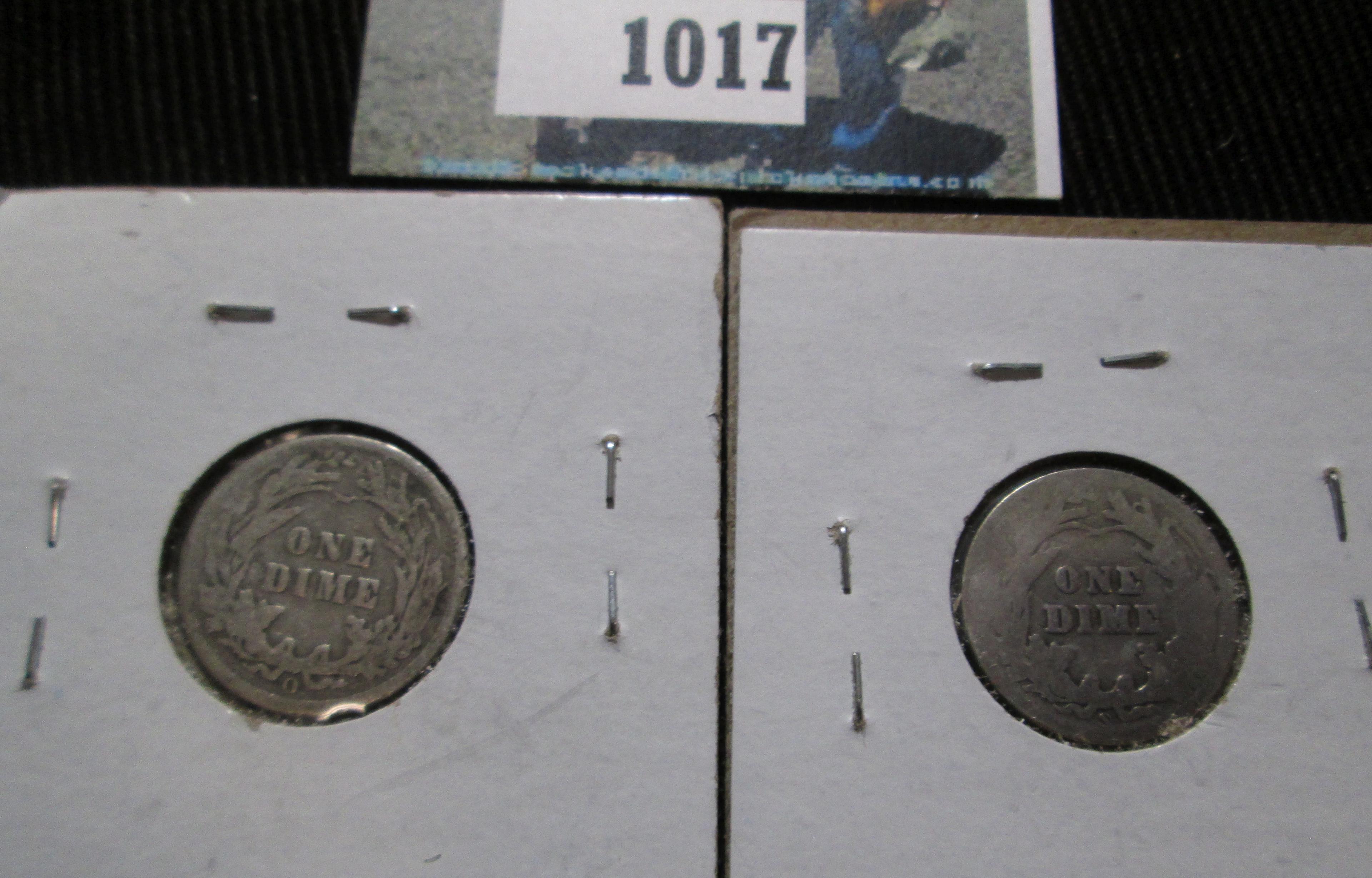 1908-O & 1909-S Barber Dimes