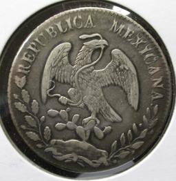 1875-MM-Ca Mexico Eight Reales, KM377.2, VF.