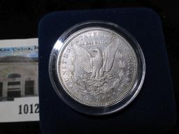 1892 P Morgan Silver Dollar in velvet-lined box with C.O.A.