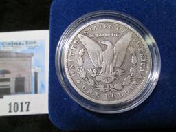 1896 S Morgan Silver Dollar in velvet-lined box with C.O.A.