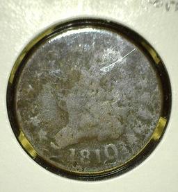 (3) coins: 1810 AG-G & 1833 VG U.S. Half Cents both with some corrosion; & 1807 U.S. Large Cent, sma