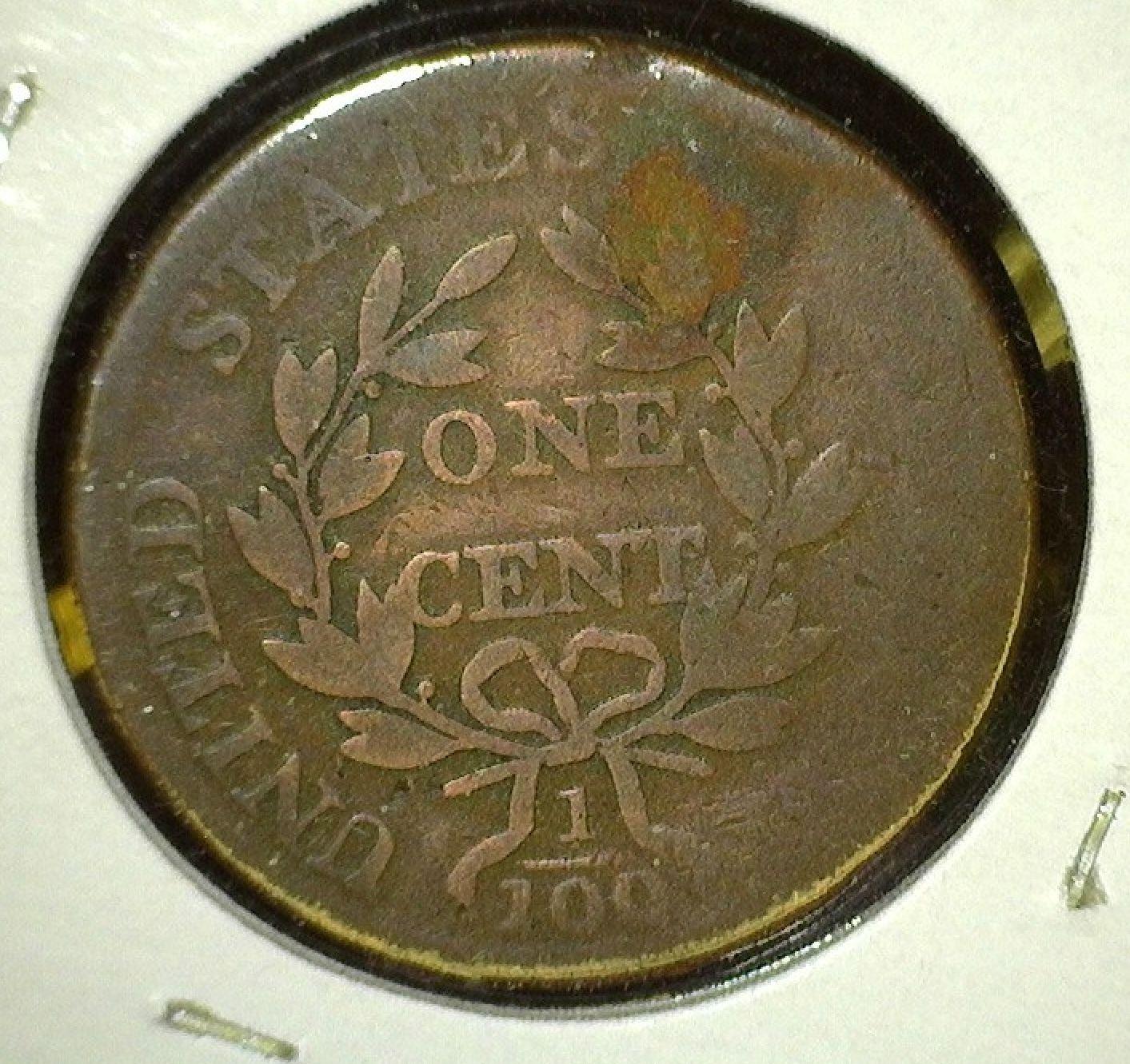 1807 U.S. Large Cent, rotated dies (almost medal alignment) AG-G with some corrosion; & 1808 U.S. La