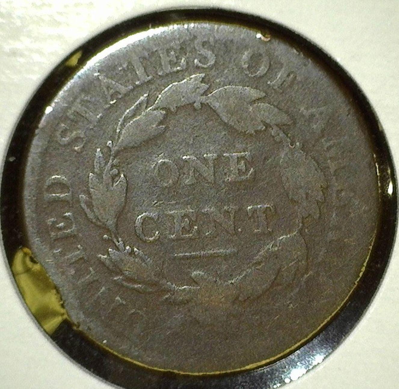 1807 U.S. Large Cent, rotated dies (almost medal alignment) AG-G with some corrosion; & 1808 U.S. La