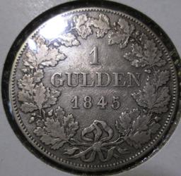 German States- Bavaria Silver 1 Gulden  Km Number 788