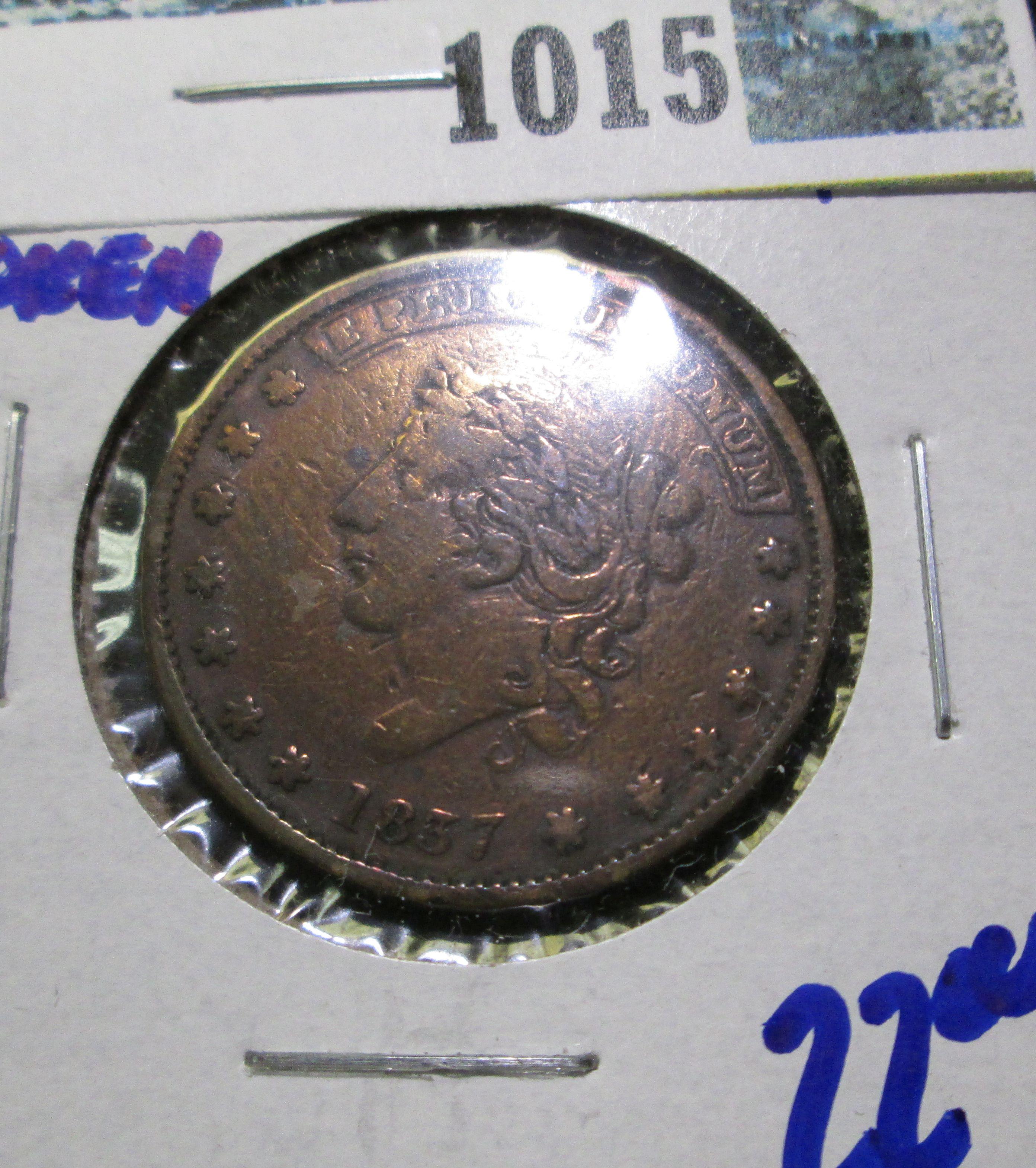 1837 Hard Times Token "Millions For Defense.  Not One Cent For Tribute"