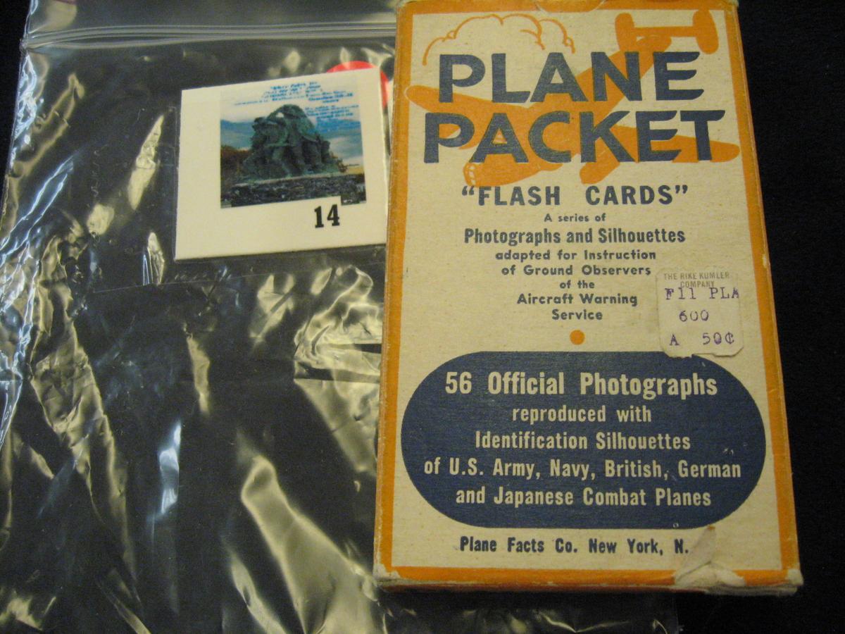Plane Packet flash cards, adapted for instruction of ground observers of the aircraft warning servic