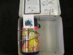 Vintage metal Raggedy Ann and Andy Aladdin lunch box with thermos, © 1973