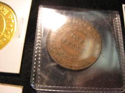 (10) different Good For Tokens & medals. Includes a Masonic Penny from Washington, Iowa.