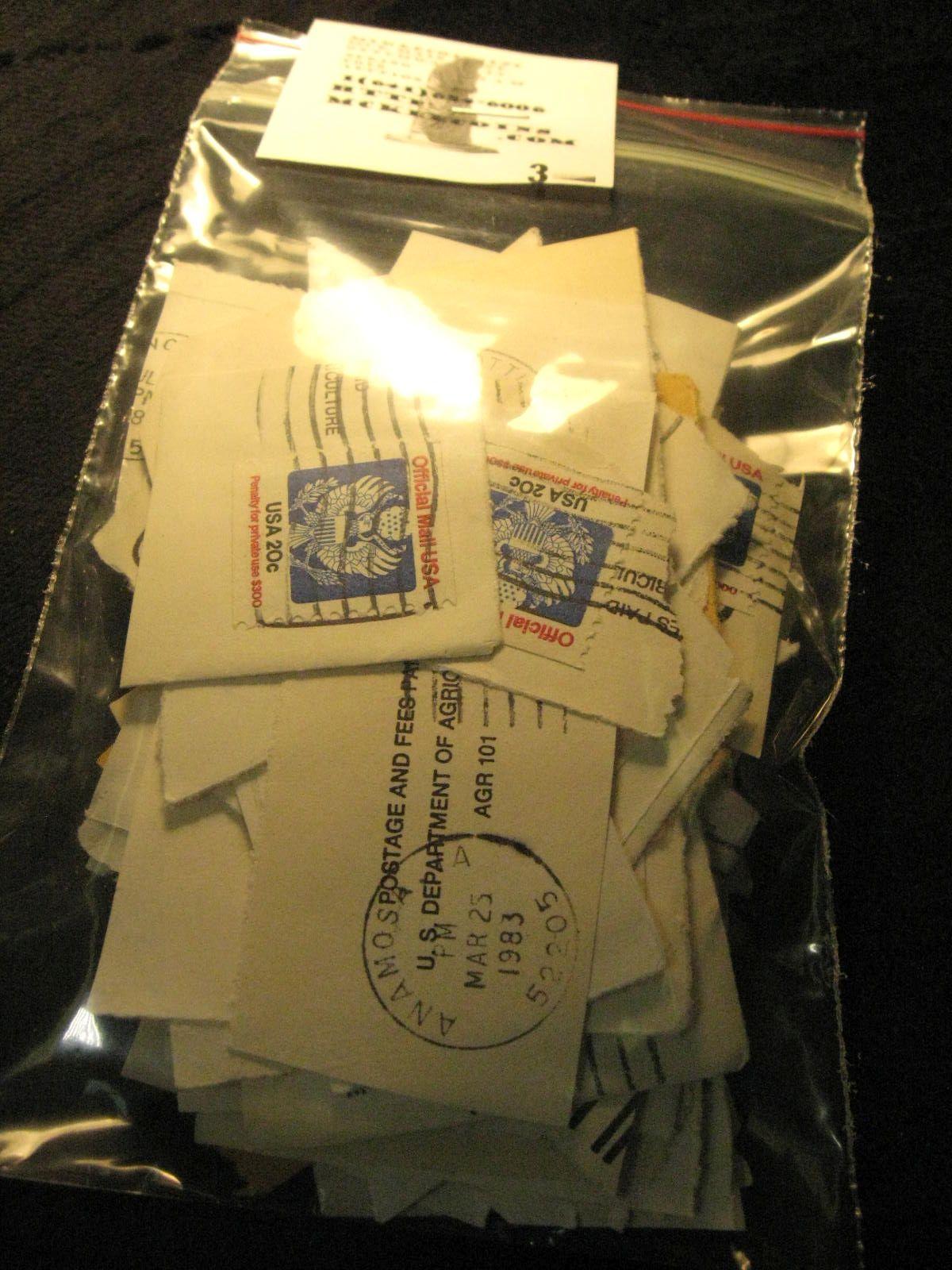 (100) 20c Official Mail Stamps with 1983 Post marks.