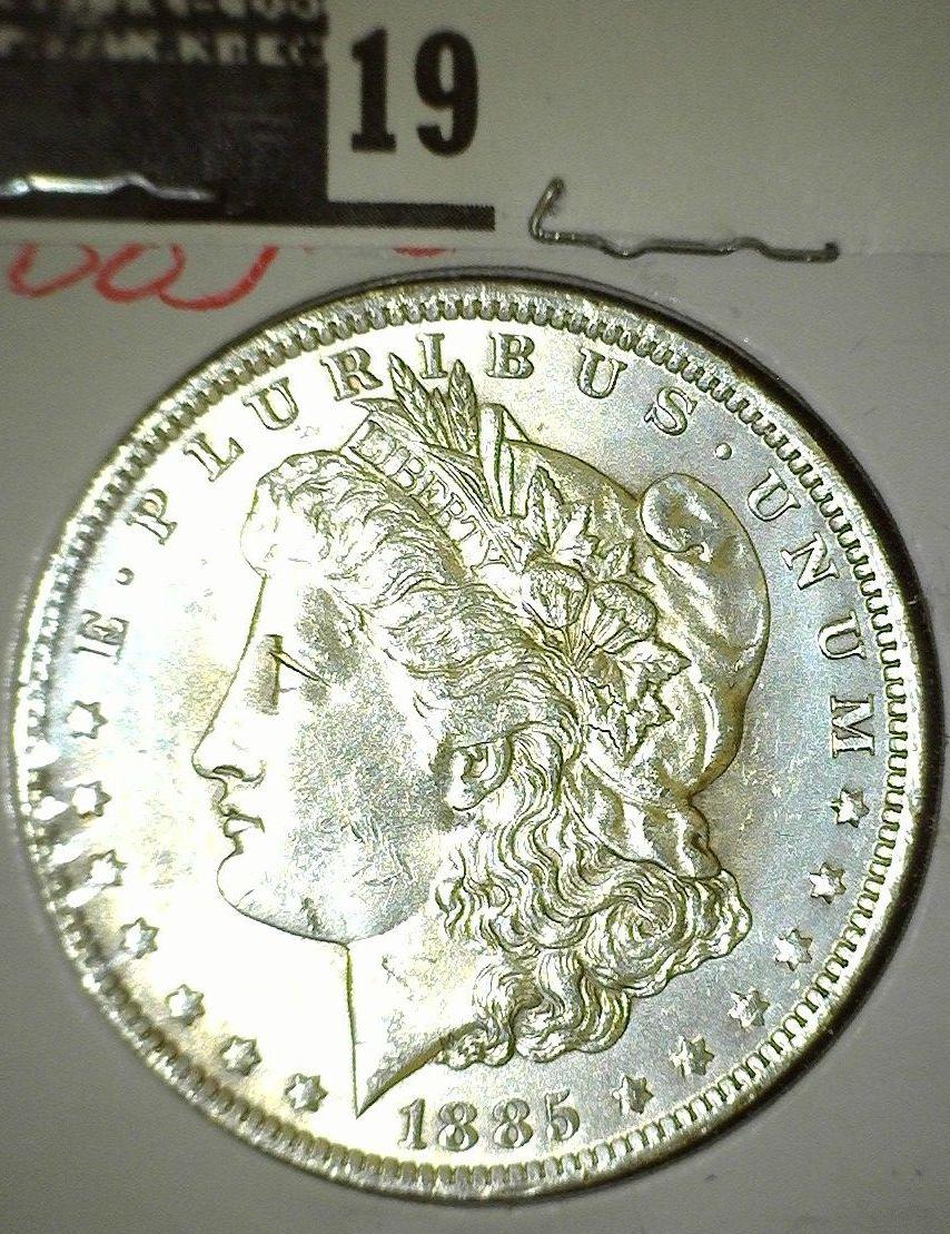 1885 O Morgan Silver Dollar. A nice high grade.