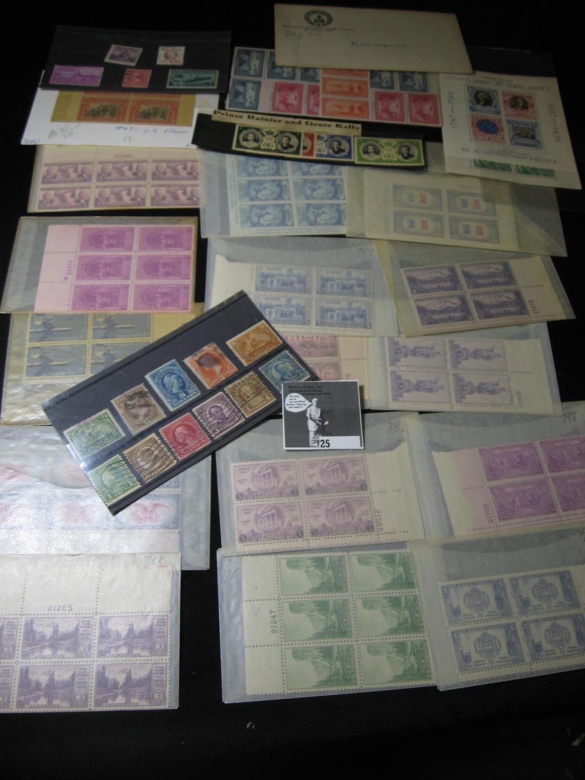 Large Group of Mint Stamps. Includes: (6) Plate Blocks Scott #782, 789, 794, 798, 799, & 800; Plate