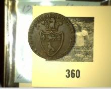 1793 Suffolk Sudbury Half Penny Condor token. # 38. F-VF obv., rec AG. E: Goldsmith & Sons Sudbury X