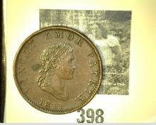 1811 British Copper Co. Essex Half Penny Token, D & H 590-608 592. Vincit Amore Patriae, Ex: Davisso
